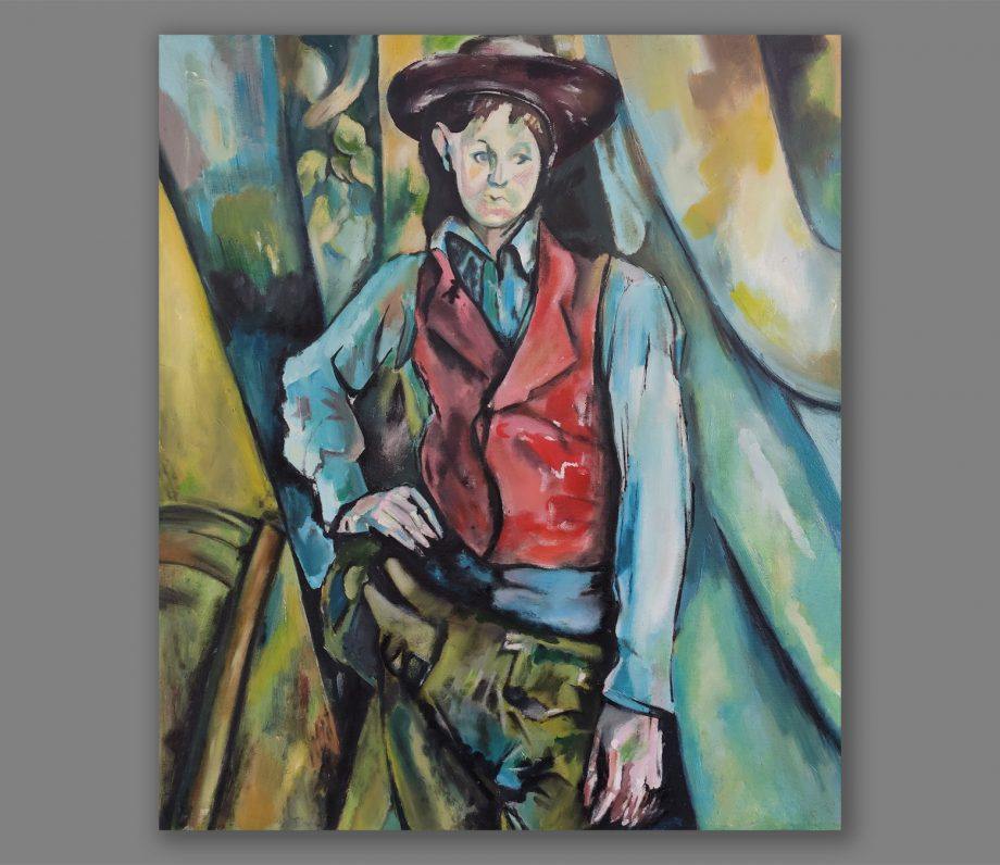Atelier Hlavina: Vladimír Kováč - Chlapec v červenej veste, Paul Cezanne