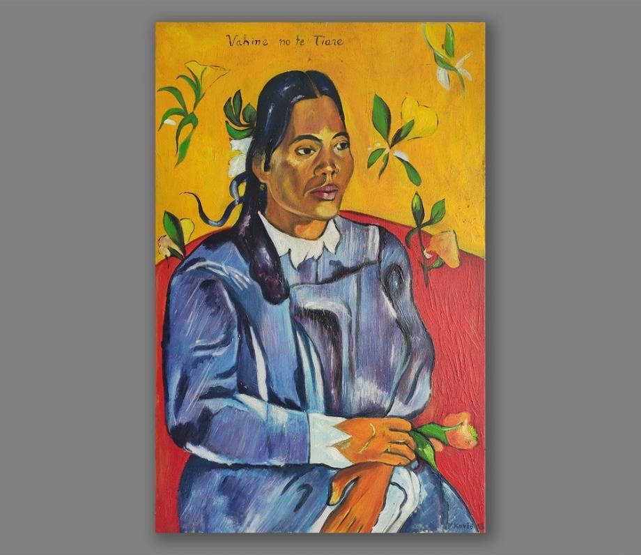 Atelier Hlavina: Vladimír Kováč – Žena z Tahiti s kvetom, Paul Gauguin