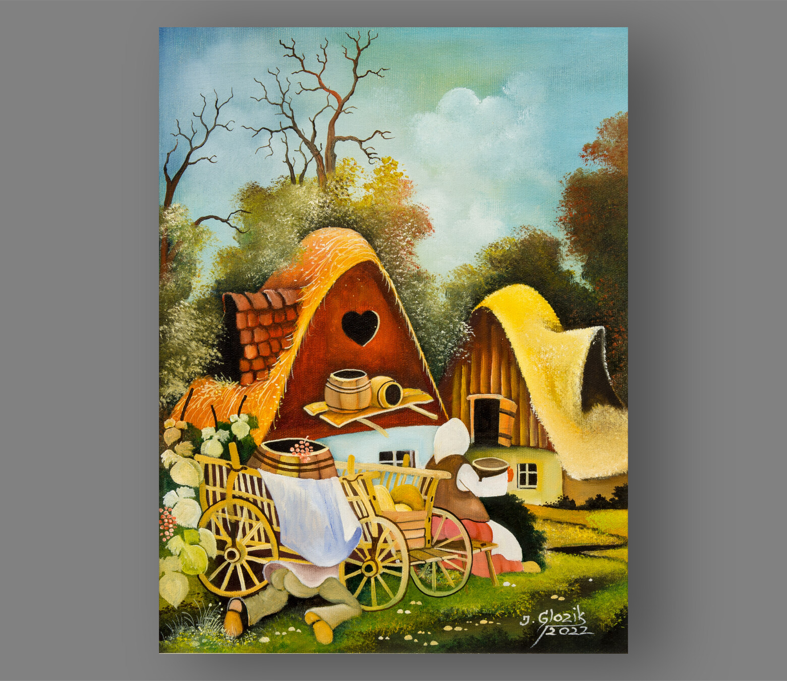 Atelier Hlavina: Glózik Ján – At the wooden wagon